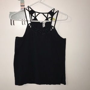 This is a black tank in a size s in woman’s